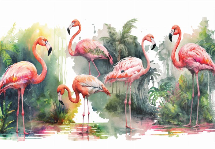 Fototapeta flamingi różowe na wymiar 14558VE