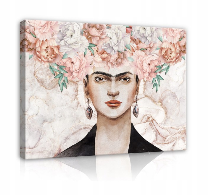 Obraz na płótnie kwiaty na głowie frida kahlo