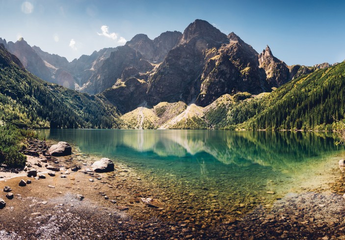 Fototapeta góry jezioro natura krajobraz na wymiar 14628VE