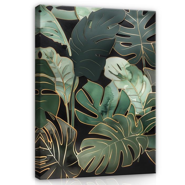 Obraz liście monstera zielone natura 15181O