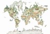 Fototapeta mapa świata zwierzęta dziecięca