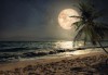 Fototapeta plaża morze księżyc natura krajobraz
