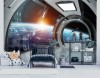 Fototapeta kosmos galaktyka gwiazdy dla dzieci statek kosmiczny