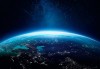 Fototapeta kosmos galaktyka widok ziemi z księżyca