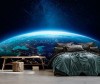Fototapeta kosmos galaktyka widok ziemi z księżyca