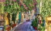 Fototapeta uliczka kwiaty miasto