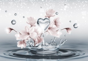 Fototapeta 3d kwiaty magnolia abstrakcja 10163VE