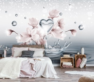 Fototapeta kwiaty magnolia abstrakcja 3d 10163VE