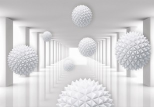 Fototapeta 3d tunel abstrakcja kule optyczna 14142VE