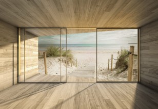 Fototapeta 3d widok plaża morze krajobraz natura okno taras 14237VE
