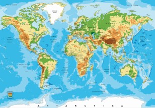 Fototapeta mapa świata na wymiar