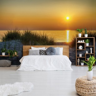 Fototapeta 3d plaża morze natura krajobraz wydmy słońce