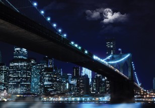 Fototapeta most san francisco miasto księżyc noc panorama widok golden gate bridge