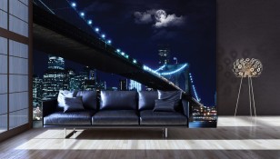 Fototapeta most san francisco miasto księżyc noc panorama widok golden gate bridge
