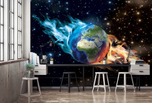 Fototapeta kosmos galaktyka gwiazdy planeta ziemia dla dzieci