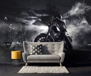 Fototapeta młodzieżowa motor sport dla chłopca miasto noc