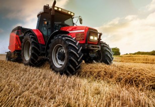 Fototapeta traktor ciągnik pole krajobraz