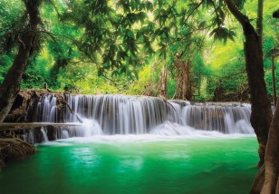 Fototapeta wodospad 3d natura krajobraz las widok