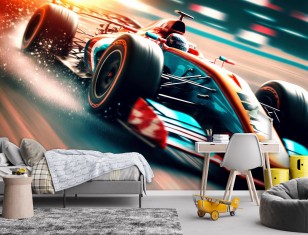 Fototapeta auto sportowe F1 dla dzieci 14577VE