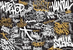 Fototapeta graffiti dla młodzieży 14595VE