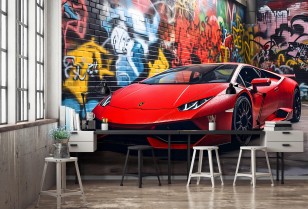 fototapeta auto sportowe dla dzieci młodzieży 14701VE