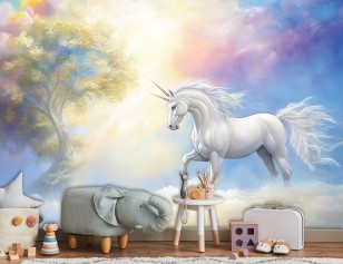 Fototapeta dla dziewczynki jednorożec fantasy na wymiar 15604AR1