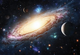 Fototapeta kosmos galaktyka planety dla dzieci na wymiar 15453VE