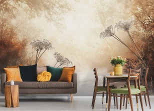 Fototapeta drzewa las boho beż na wymiar 15404VEAR3