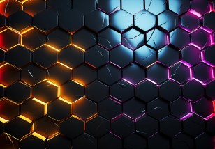 Fototapeta młodzieżowa 3d hexagony dla gracza na wymiar 15054VE