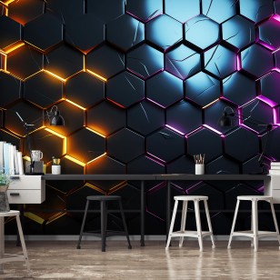 Fototapeta młodzieżowa 3d hexagony dla gracza na wymiar 15054VEAR4