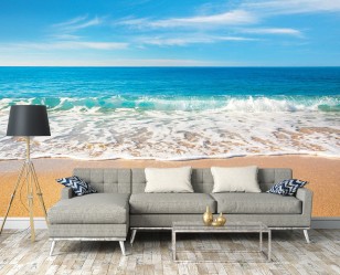 Fototapeta morze plaża fale piasek na wymiar 15329VEAR3