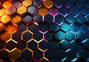 Fototapeta młodzieżowa hexagony gaming dla gracza na wymiar 15053VE