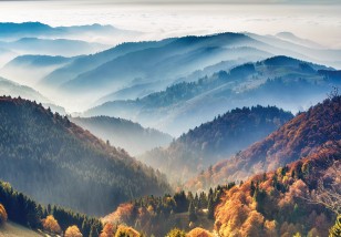 Fototapeta góry we mgle natura krajobraz na wymiar 14629VE