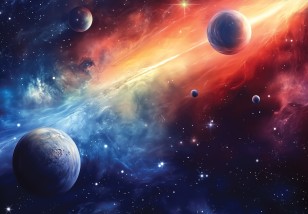Fototapeta galaktyka kosmos wszechświat dla dzieci na wymiar 15684VE